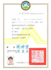 Professional Technician Qualification Certificate for Hazardous Waste Disposal